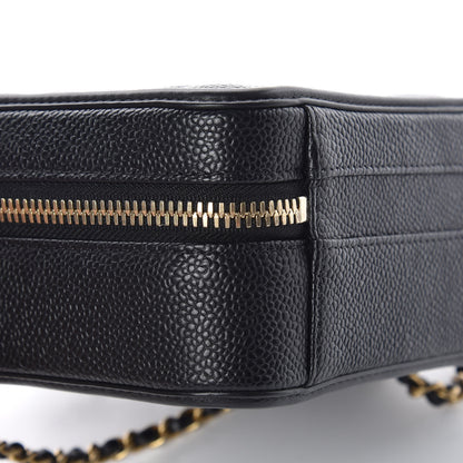Chanel Caviar Quilted Small CC Filigree Vanity Case Black 6 of 10