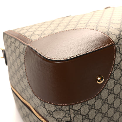 Gucci GG Supreme Monogram Azalea Calfskin Retro Interlocking G Duffle Bag Beige Ebony Brown Sugar 8 of 12