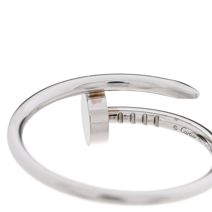 Cartier 18K White Gold Small Juste Un Clou Ring 56 7.5 7 of 8