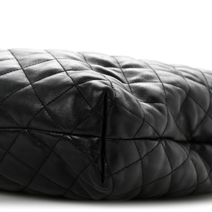 Saint Laurent Lambskin Quilted Maxi Icare Shopping Tote Black 11 of 16
