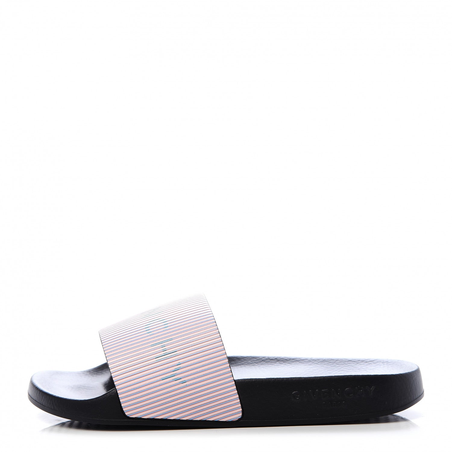 Givenchy Metallic Calfskin Logo Womens Pool Slide Sandals 35 Light Pink 1 of 9