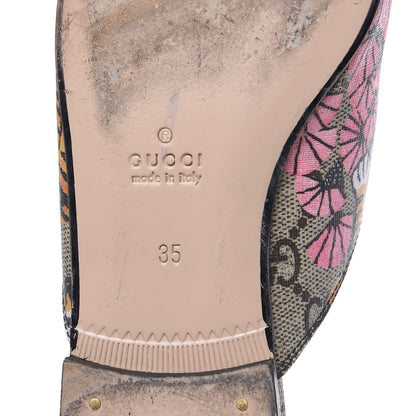 Gucci GG Supreme Monogram Bengal Womens Princetown Slippers 35 Beige Crop Pink 7 of 11