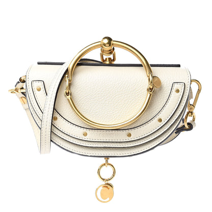 Chloe Calfskin Small Nile Bracelet Minaudiere Bag Off White 1 of 9