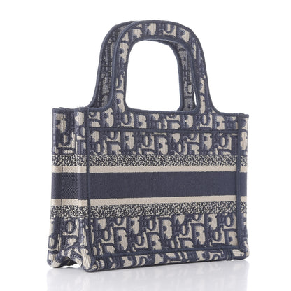 Christian Dior Oblique Mini Book Tote Blue Multicolor 3 of 18