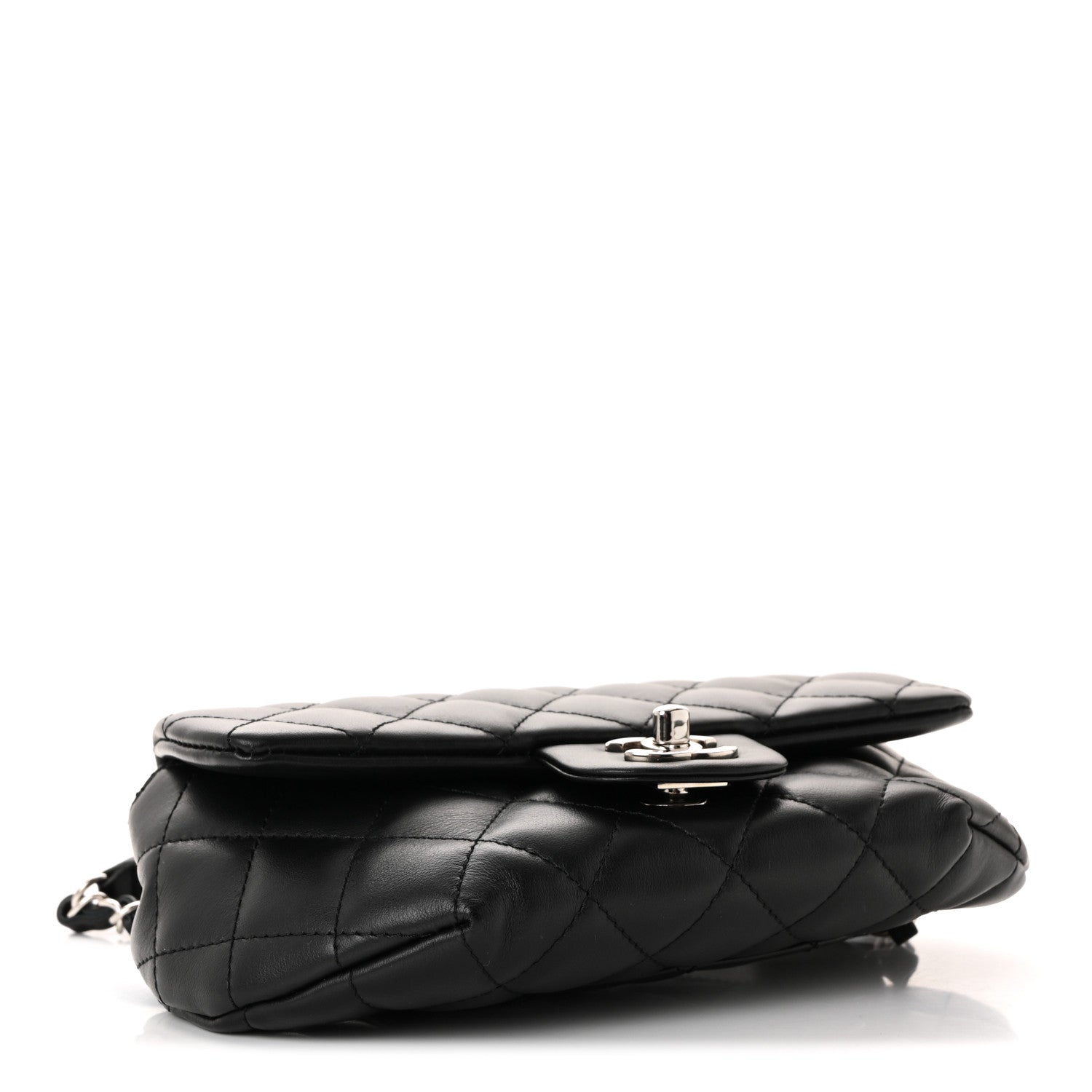 Chanel Calfskin Quilted CC Uniform Flap Belt Bag Black 4 of 10