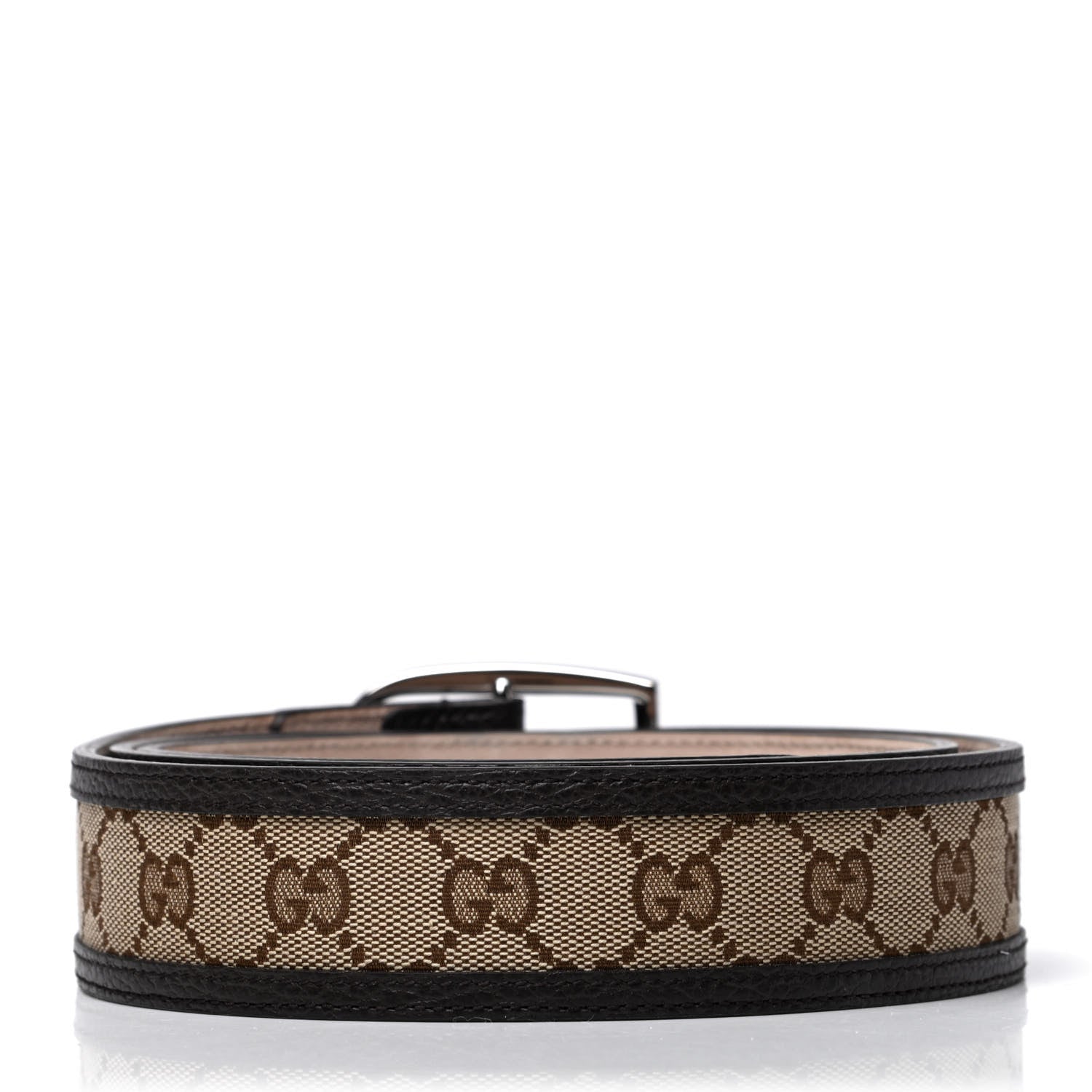 Gucci Monogram Dollar Calfskin 40mm Belt 110 44 Beige Ebony Testa di Moro 2 of 5