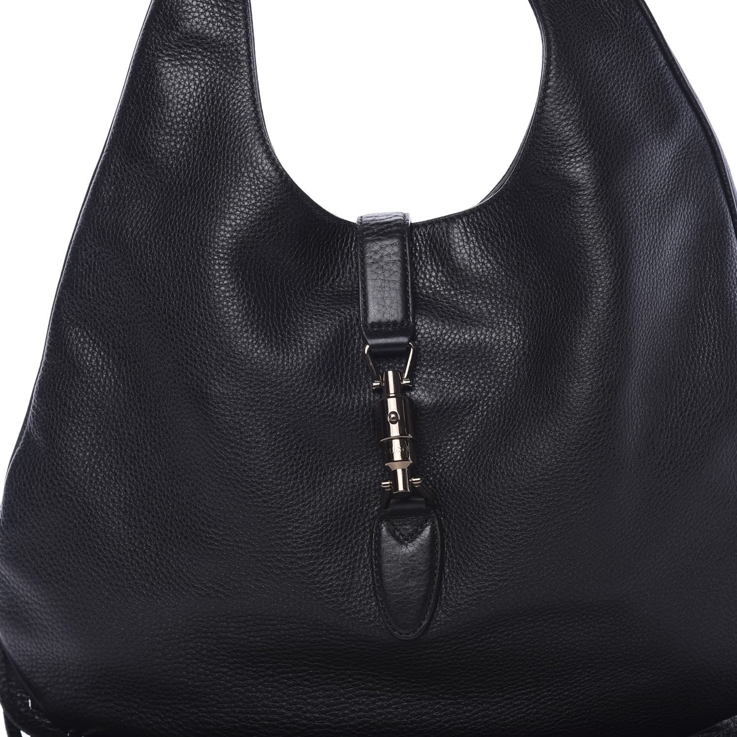 Gucci Calfskin Large New Jackie Nouveau Fringe Hobo Black 9 of 11