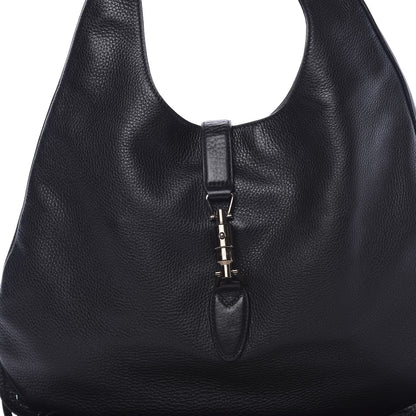 Gucci Calfskin Large New Jackie Nouveau Fringe Hobo Black 9 of 11