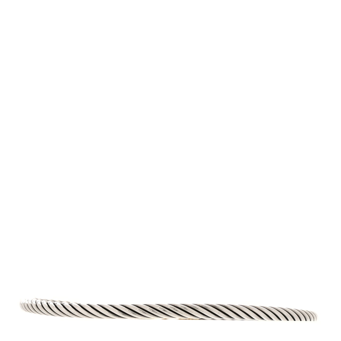 Sterling Silver 18K Yellow Gold 3mm Cable Buckle Bracelet