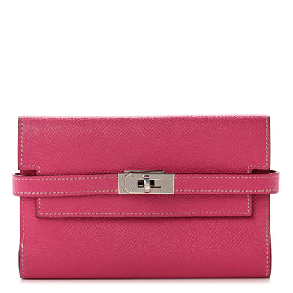 Hermes Epsom Medium Kelly Wallet Rose Tyrien 1 of 6