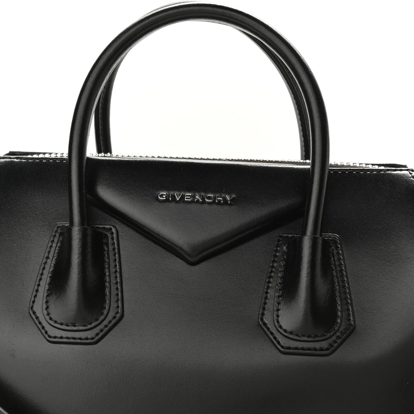 Shiny Lord Calfskin Medium Antigona Black