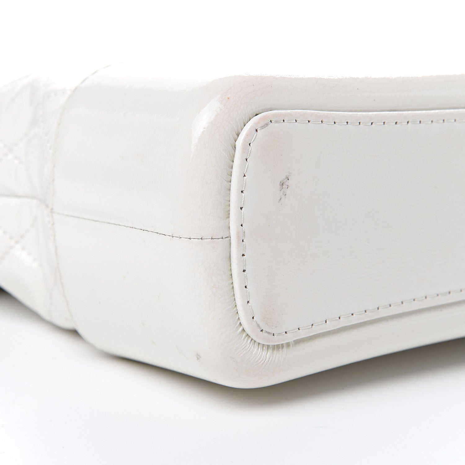 Chanel Aged Calfskin Quilted Medium Gabrielle Hobo White 10 of 18