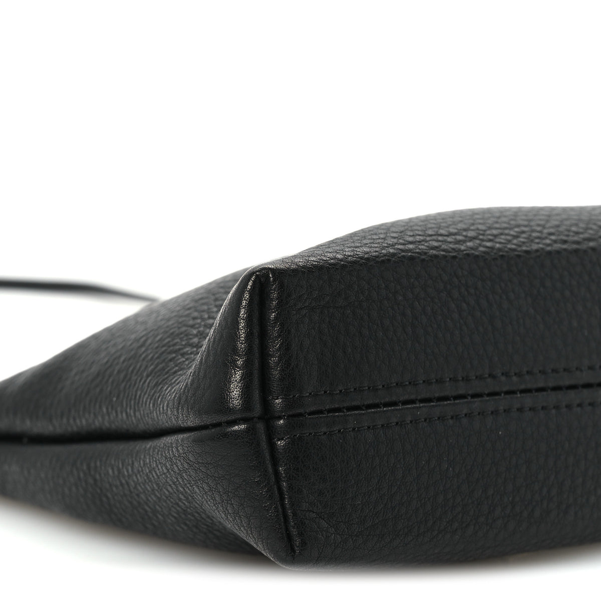 Grained Calfskin Viv Dagger Hobo Bag Black