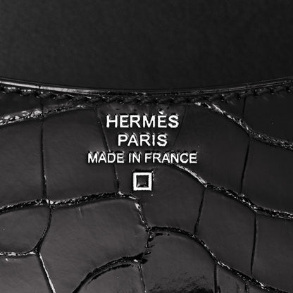 Hermes Shiny Alligator Constance Slim Wallet Black 7 of 10