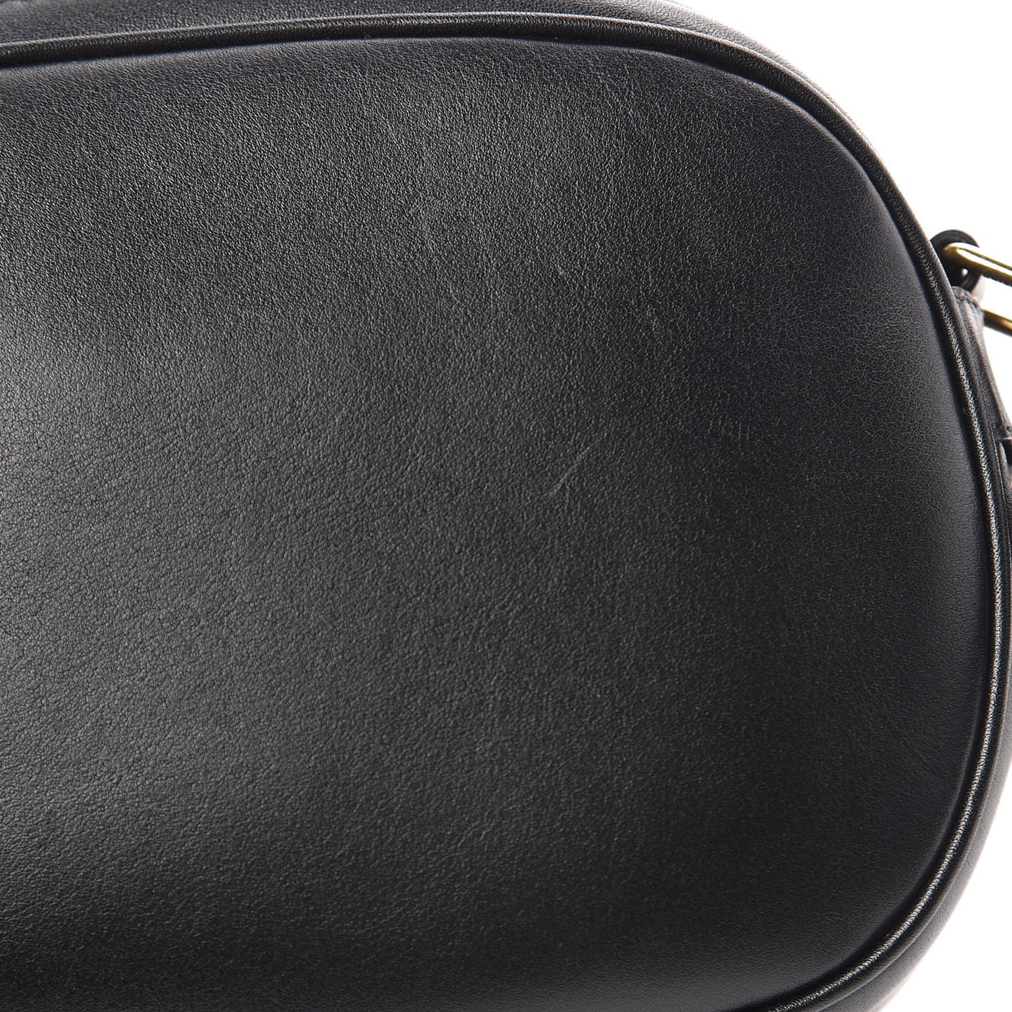 Calfskin Quilted Small C Charm Bag Black