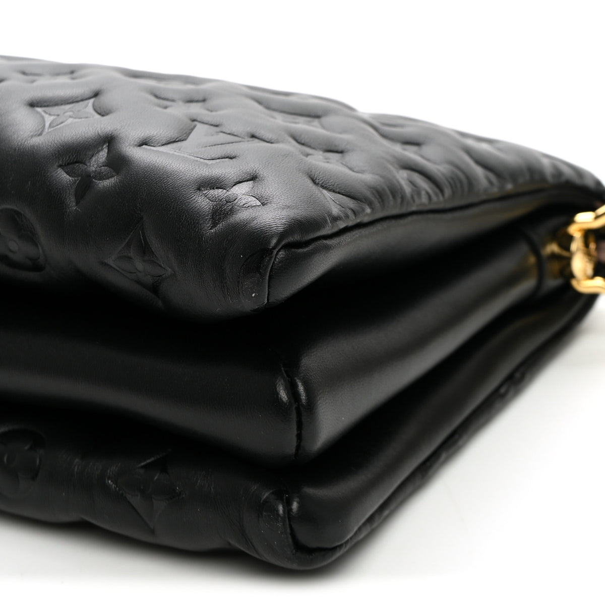 Lambskin Embossed Monogram Coussin PM Black