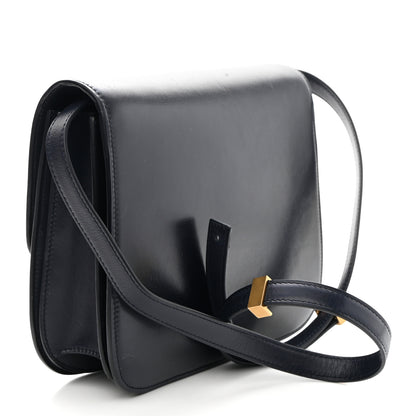 Celine Box Calfskin Medium Classic Box Flap Bag Navy 3 of 9