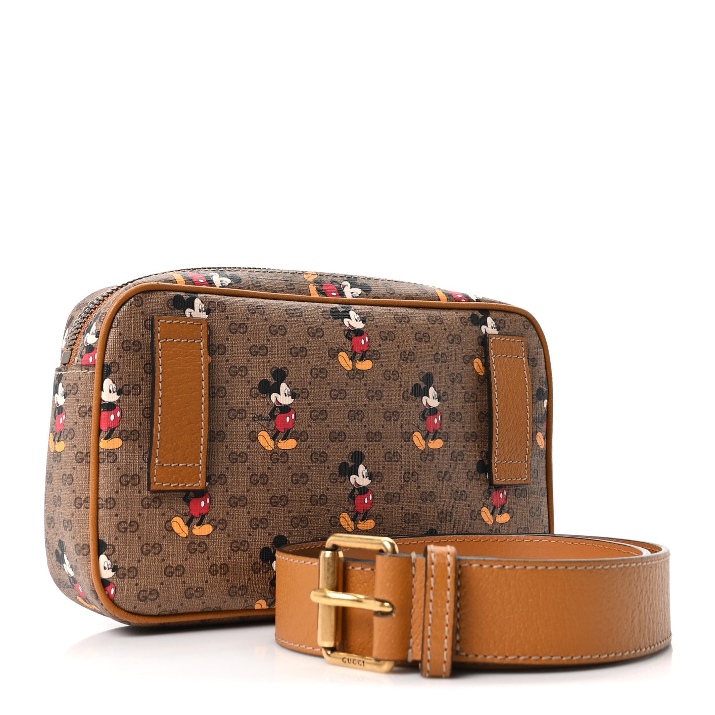 X DISNEY Mini Vintage GG Supreme Monogram Mickey Mouse Small Belt Bag 80 32 Beige Vintage Sun Oil