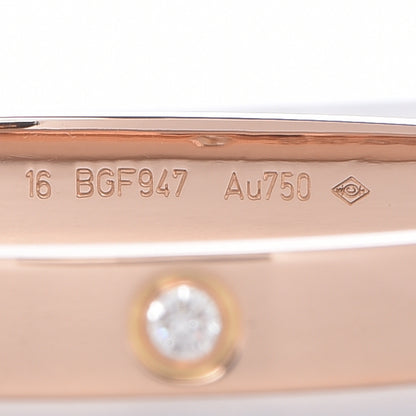 Cartier 18K Pink Gold 4 Diamond LOVE Bracelet 16 7 of 8