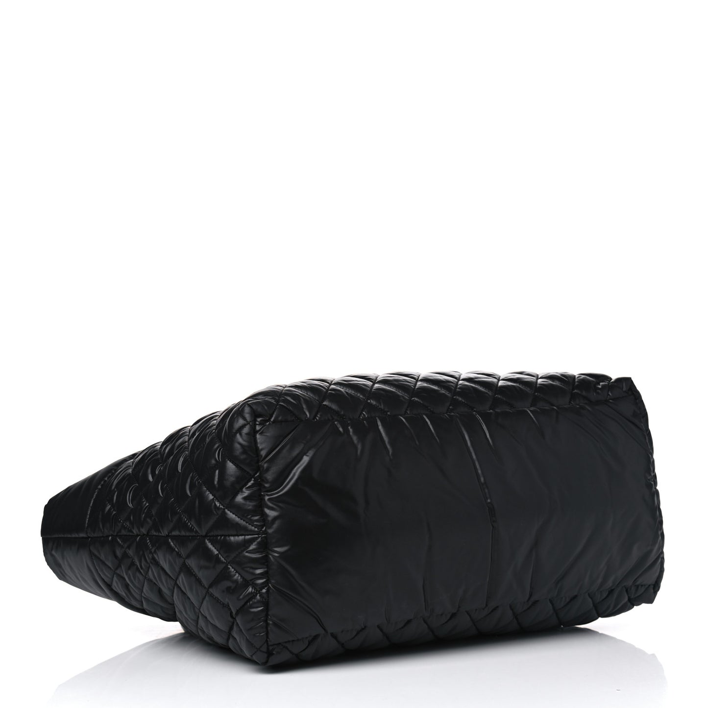 Nylon Quilted Large Coco Cocoon Tote Black