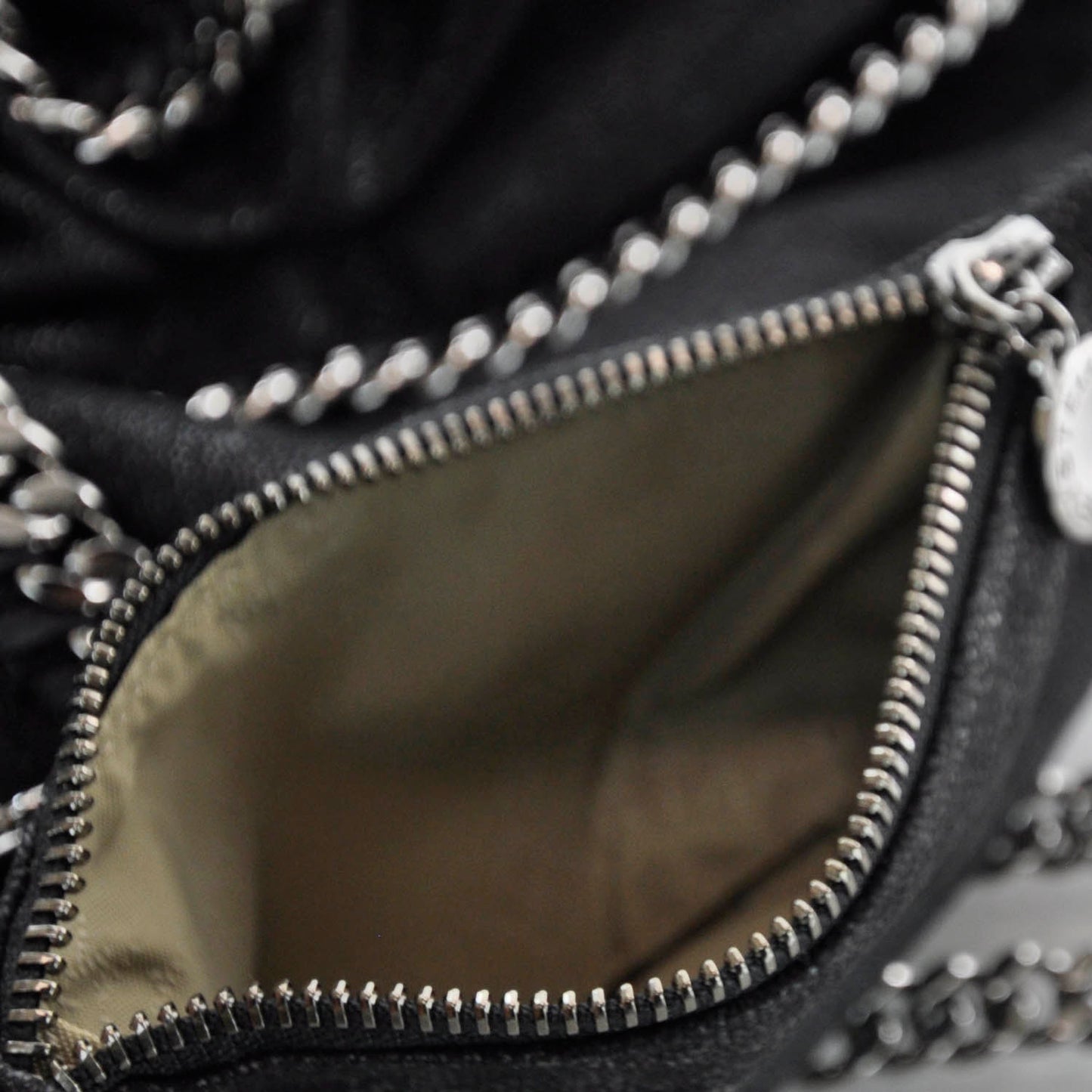 Faux Leather Falabella Tote Black