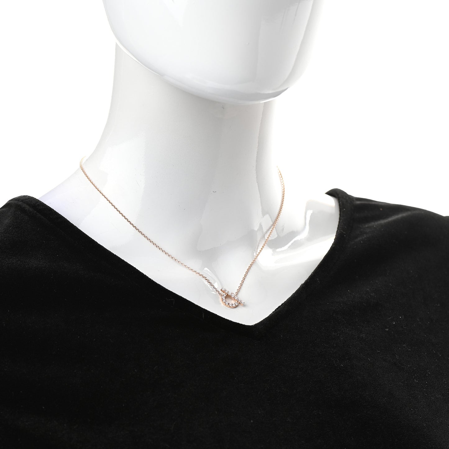 18K Rose Gold Diamond Finesse Pendant Necklace