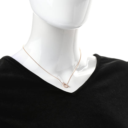 Hermes 18K Rose Gold Diamond Finesse Pendant Necklace 2 of 5