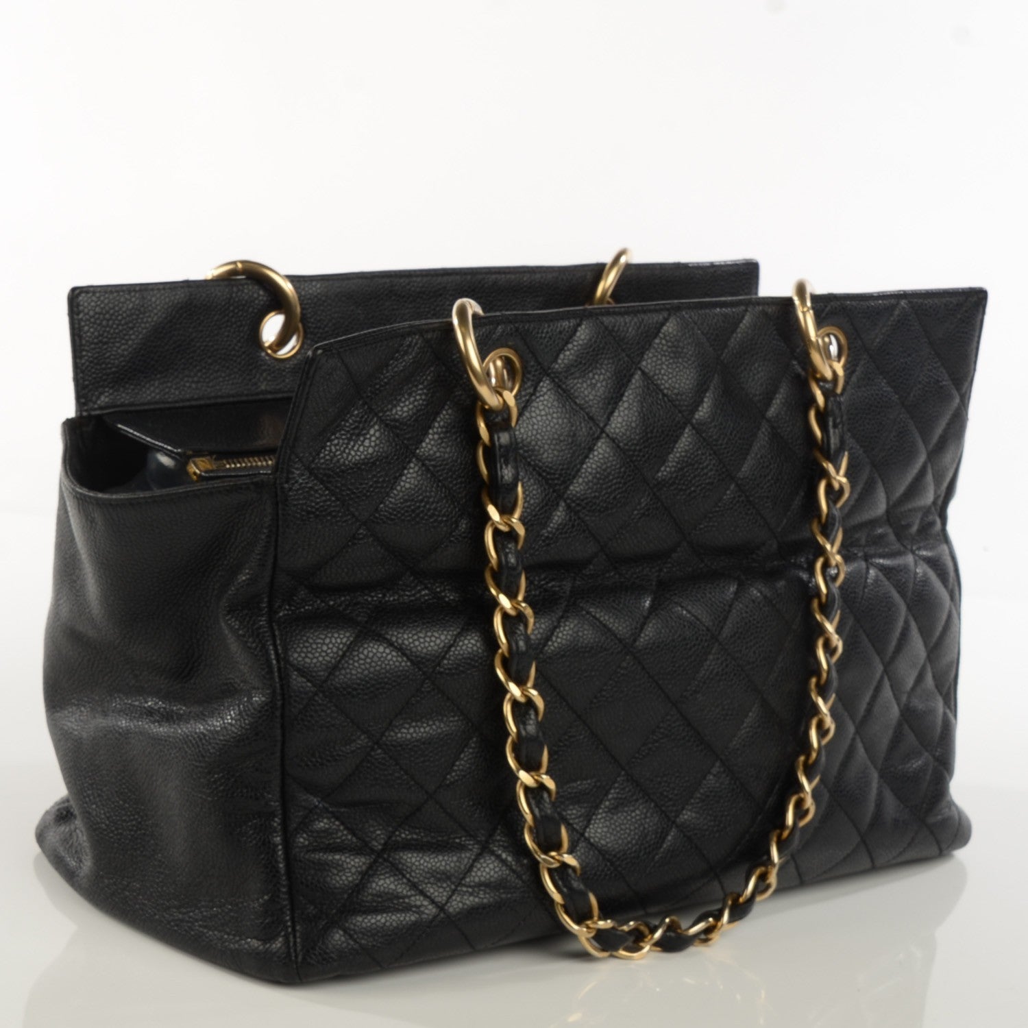 Chanel Caviar Quilted Grand Timeless Shopping Tote GTT Black 3 of 8