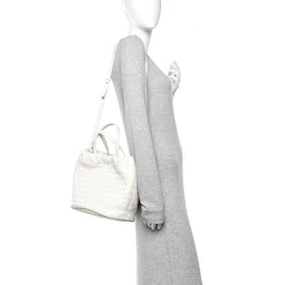 Bottega Veneta Calfskin Intrecciato Small Castello Bucket Bag White 2 of 12