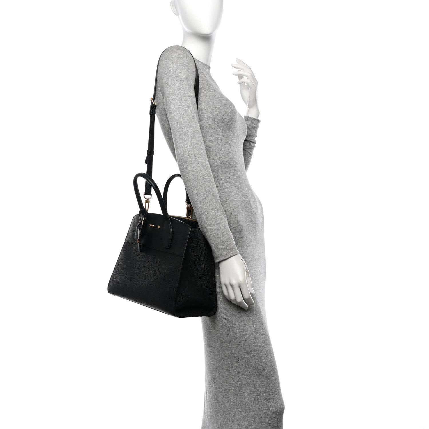 Louis Vuitton Taurillon City Steamer MM Black 2 of 14