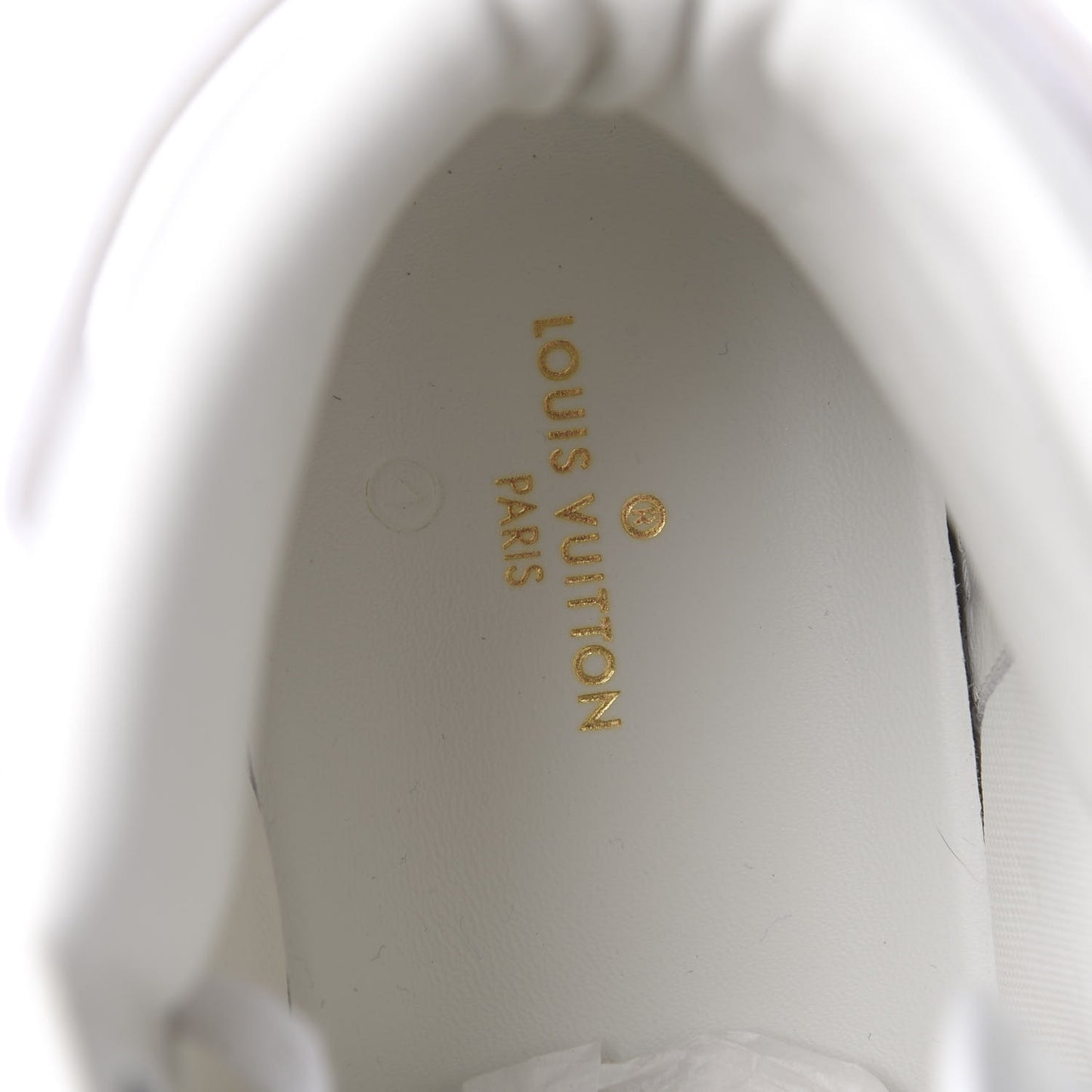 Calfskin Monogram Denim Rivoli High Top Sneakers 11.5 White