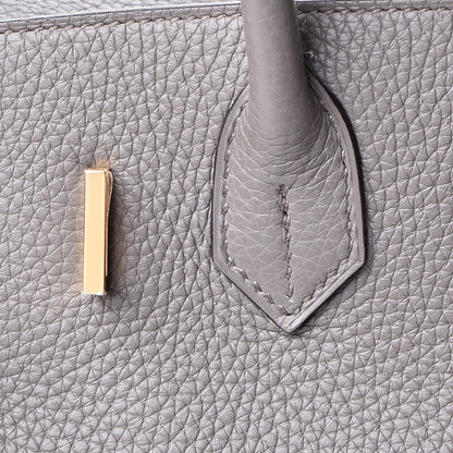 Hermes Taurillon Clemence Birkin 30 Etain 29 of 37