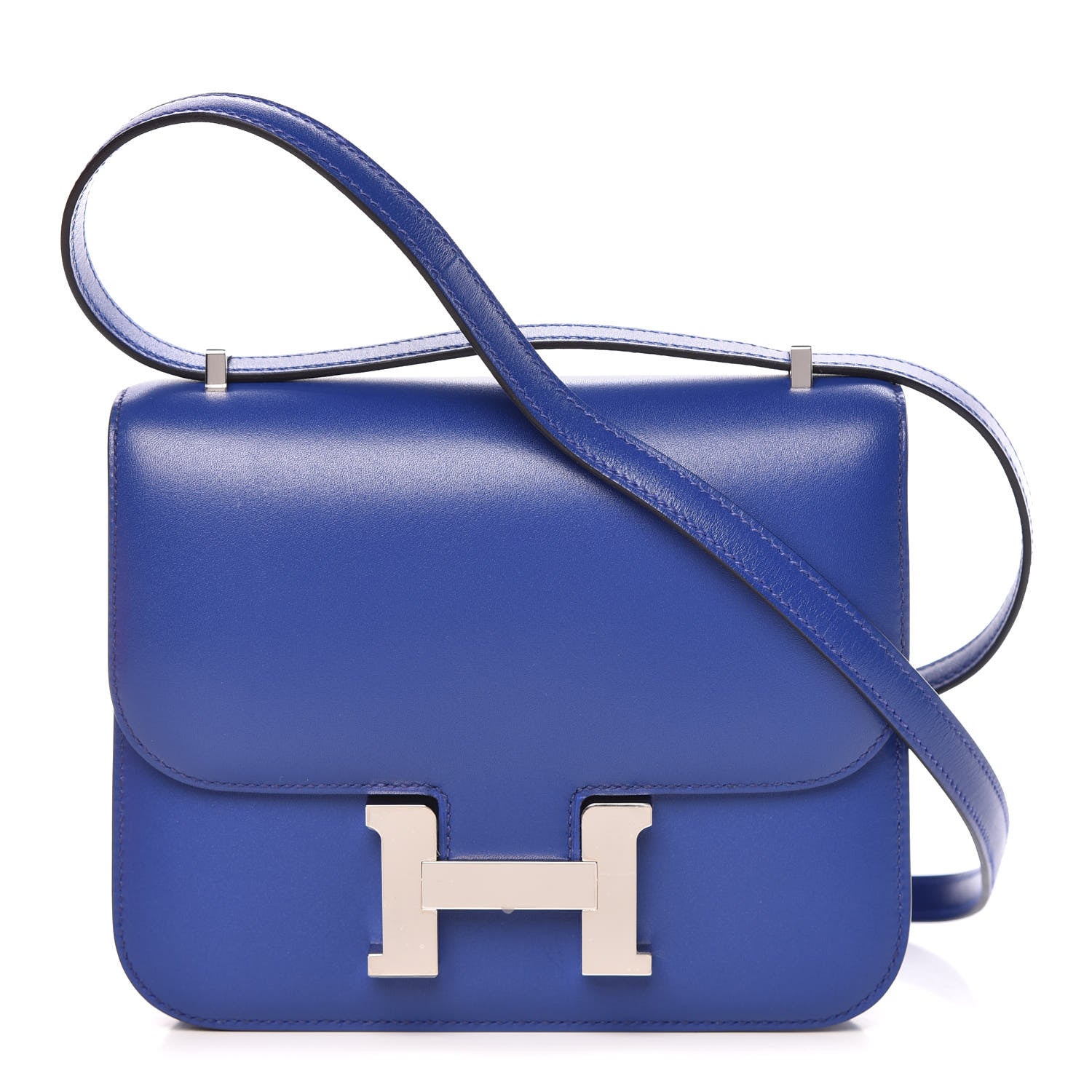 Hermes Tadelakt Constance 18 Bleu Electrique 1 of 19