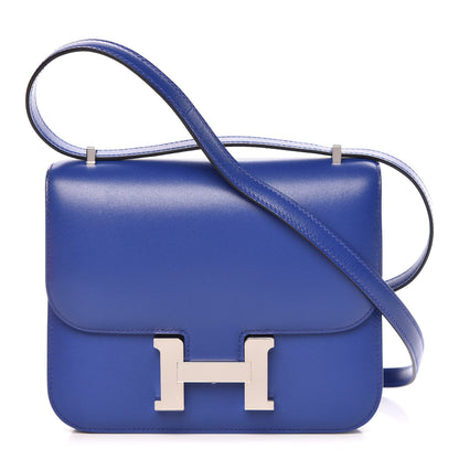 Hermes Tadelakt Constance 18 Bleu Electrique 1 of 19