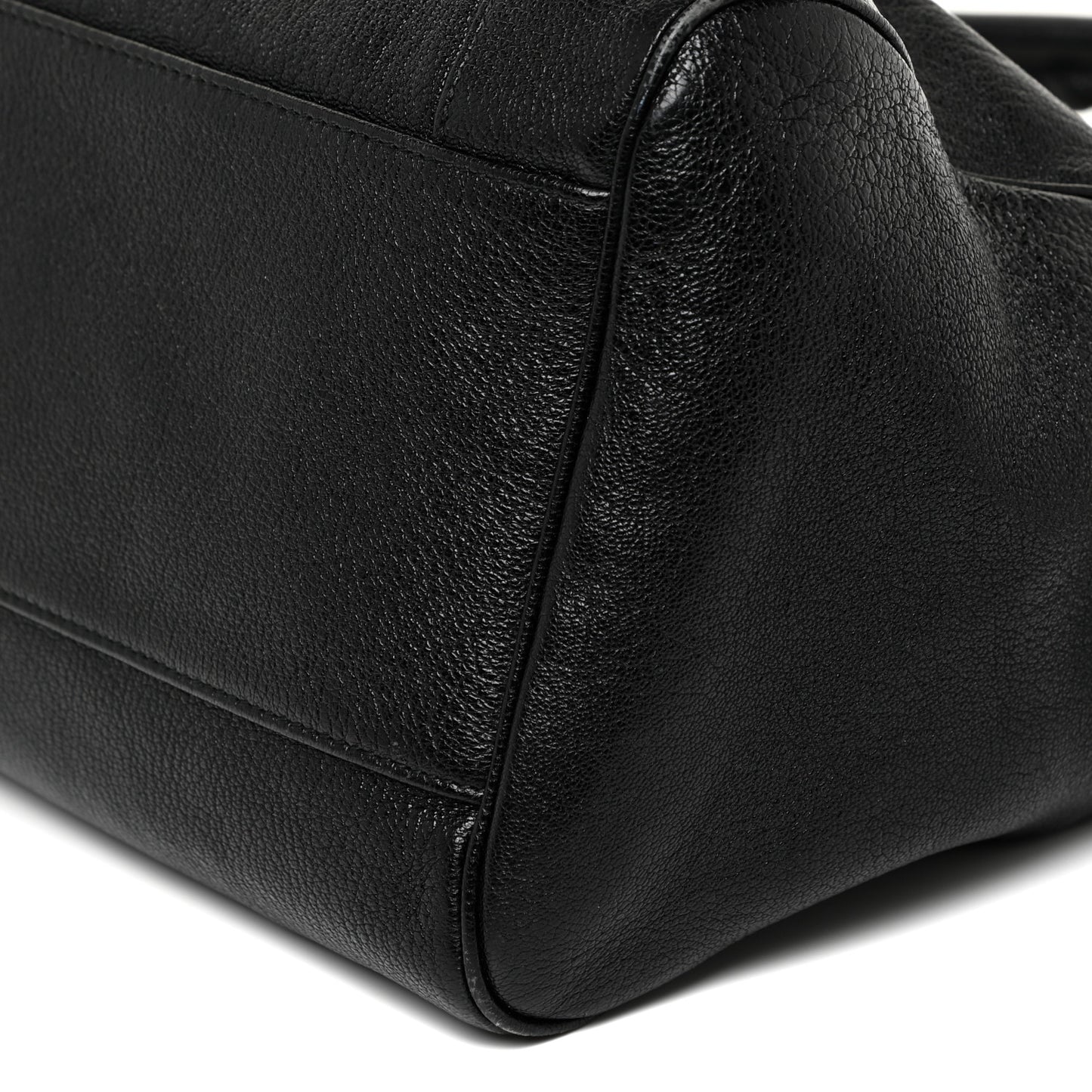 Chevre Silver Metallic Edge Hardware Velo Black