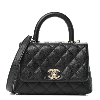 Chanel Caviar Quilted Extra Mini Coco Handle Flap Black 1 of 10
