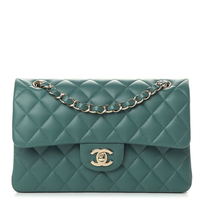 Chanel Lambskin Quilted Small Double Flap Green 1 of 6