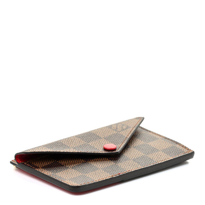 Louis Vuitton Damier Ebene Recto Verso Card Holder Red 4 of 10