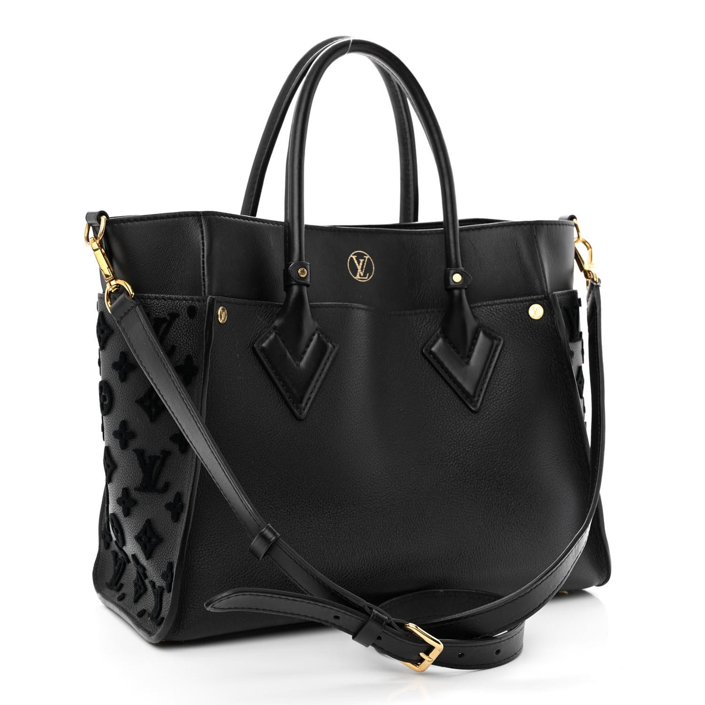 Calfskin Monogram Tufting On My Side Black