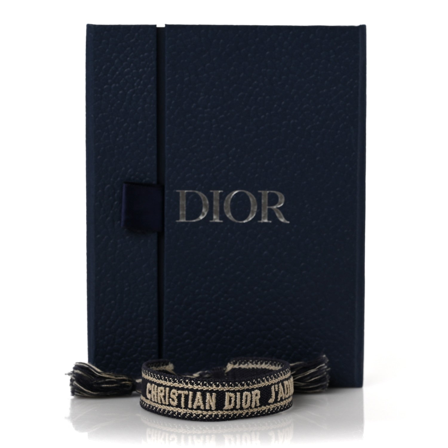 Christian Dior Woven Cotton J'Adior Friendship Bracelet Navy 4 of 4