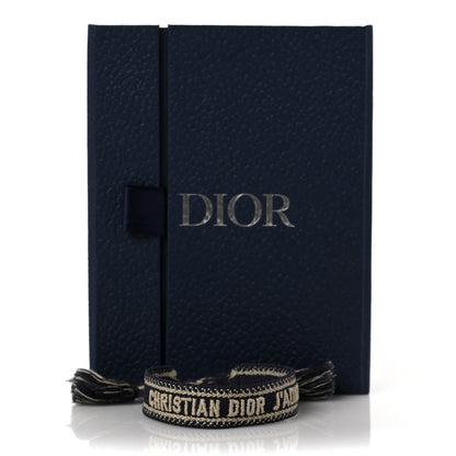 Christian Dior Woven Cotton J'Adior Friendship Bracelet Navy 4 of 4