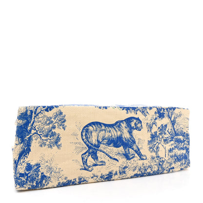 Christian Dior Straw Dioriviera Tote Blue 4 of 10