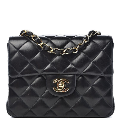 Chanel Lambskin Quilted Mini Square Flap Black 1 of 13