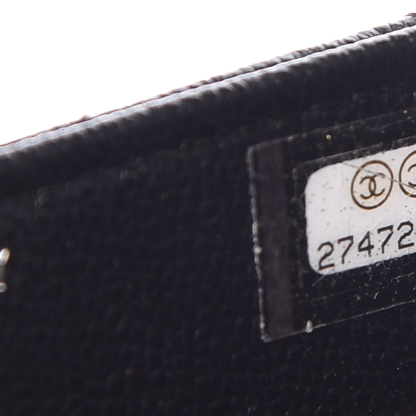 Grained Calfskin Quilted CC Box Clutch With Chain Black