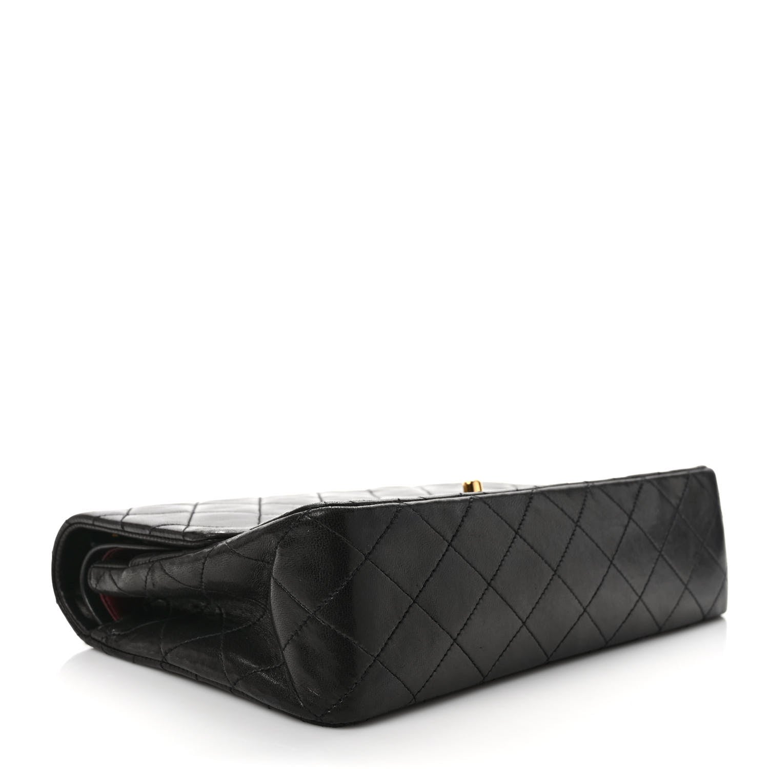 Chanel Lambskin Quilted Medium Double Flap Black 4 of 12