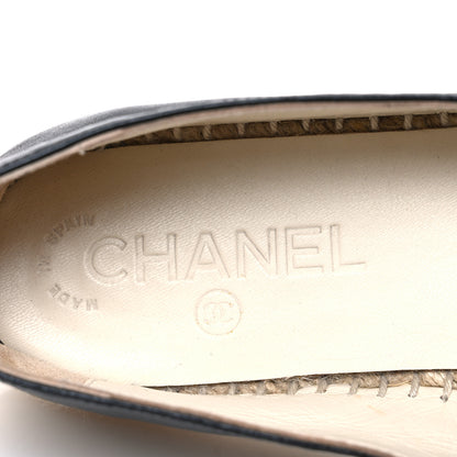 Chanel Lambskin CC Espadrilles 37 Black 9 of 11