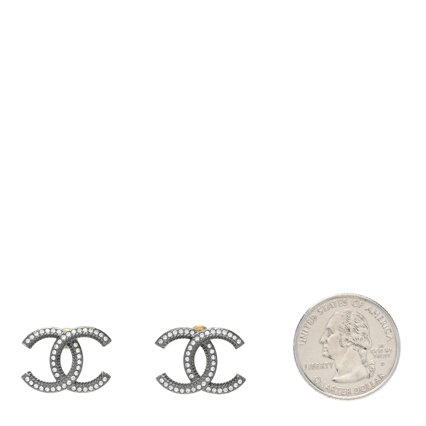 Ruthenium Crystal CC Earrings