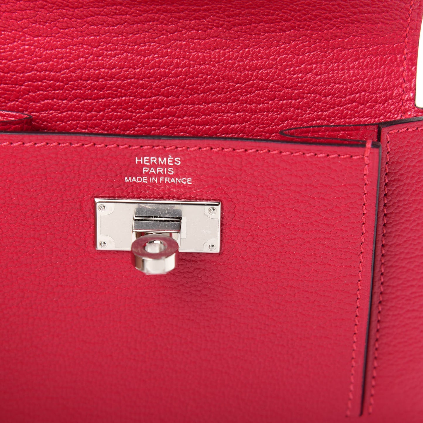 Chevre Mysore Kelly Pocket Compact Wallet Framboise