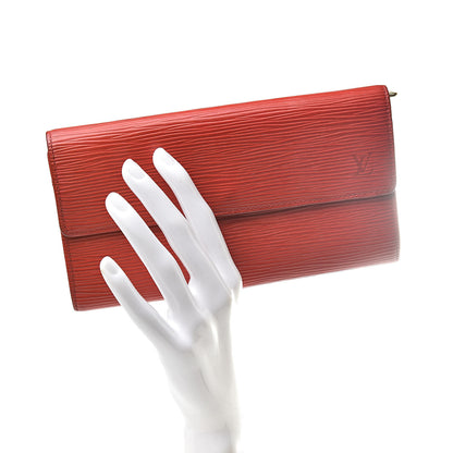 Louis Vuitton Epi Sarah Wallet Coquelicot 2 of 18