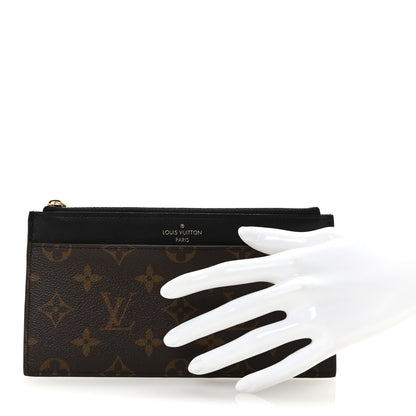 Louis Vuitton Monogram Slim Purse Black 2 of 7